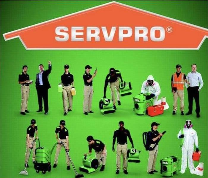 SERVPRO logo and employees